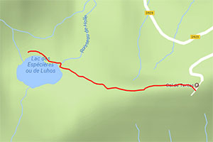 Trace gps Lac des Espécières ou de Luhos depuis le col de Tentes Lac des Espécières ou de Luhos depuis le col de Tentes