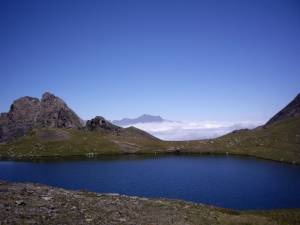 Lacs de Consaterre depuis le village de Ens